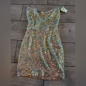 NWT WINDSOR Sage Sequin Mini Dress Size-M